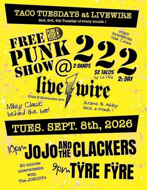 TACO TUESDAY flyer at Livewire Lounge